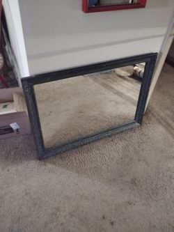 Vintage Mirror with Custom Crackle Finish.