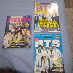 Stray kids and BTS magazines