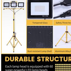 triple work  lights stand new 