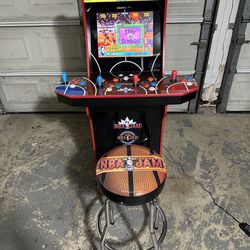 Arcade 1UP NBA JAM with matching stool