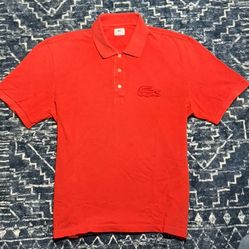 Orange Lacoste Polo Shirt