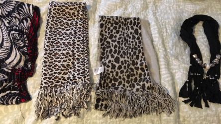 4 scarfs $12 takes all, some new