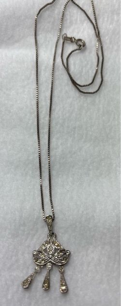 925 Sterling Silver Necklace Baguette Mask  Gemstone Jewelry