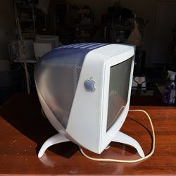 Vintage Apple Blueberry CRT Monitor – Y2K Aesthetic / Retro Decor / iMac G3