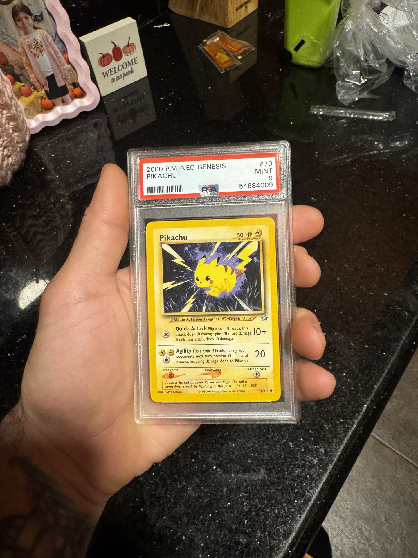 2000 Pikachu Neo Genesis PSA 9