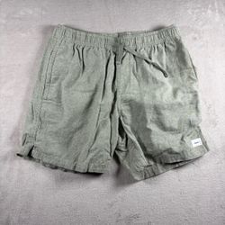 Katin Isaiah Local Short Men’s M Green Cotton Linen Blend Drawstring Beach #667