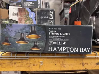 Hampton Bay 10 Ft 10-Bulb Plug-In Lantern String Lights Two-Tone Model 23408