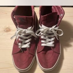 Burgundy High Top Vans