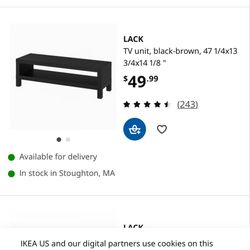 Black IKEA Tv Stand.    