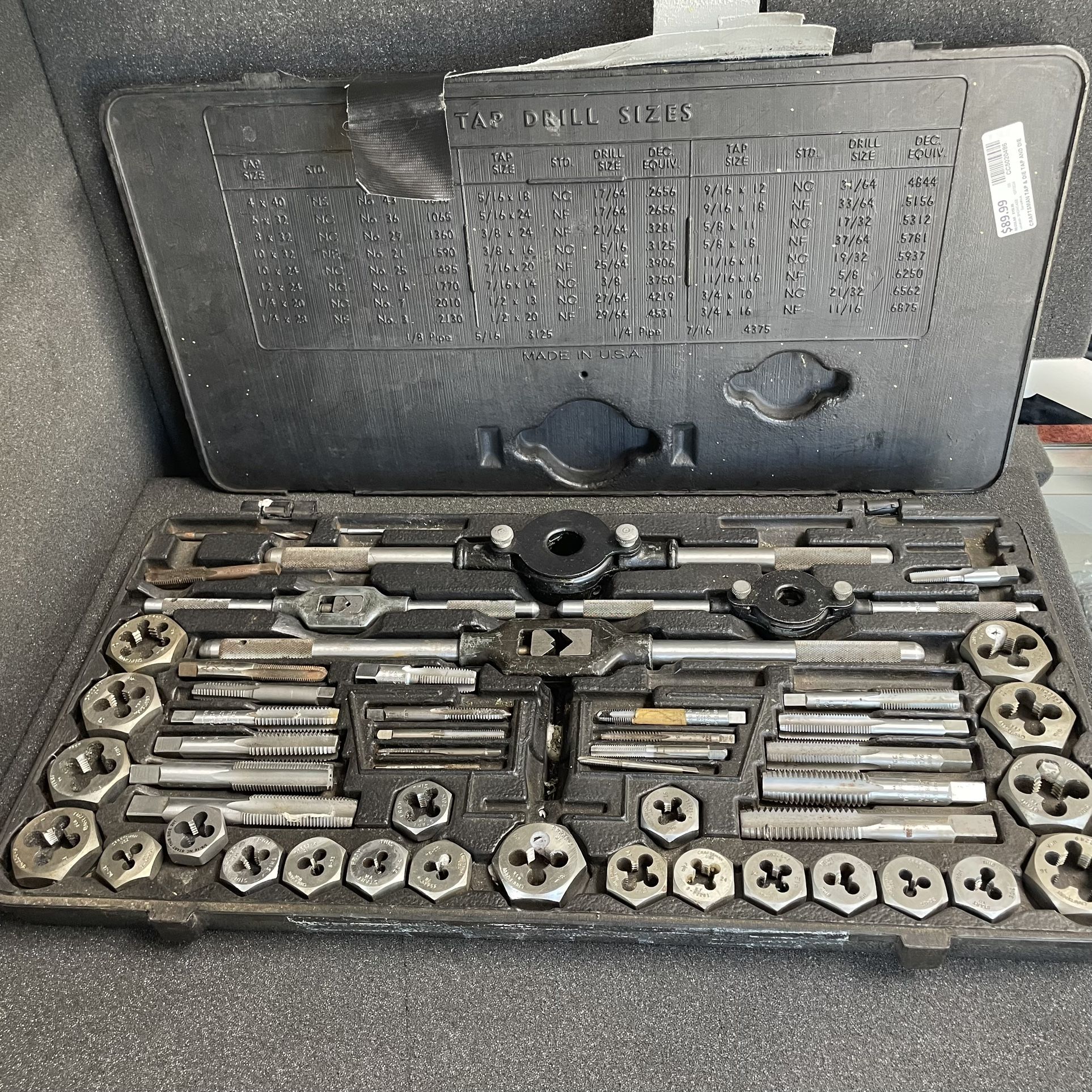 Craftsman Kromedge 59 Pc Mechanics Tap & Die Set