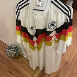Germany World Cup 1990 Lothar Matthaus 10 Soccer Football Kit Jersey Retro Men's 2XL