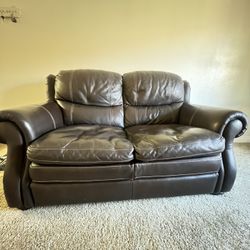 Real leather Loveseat Couch