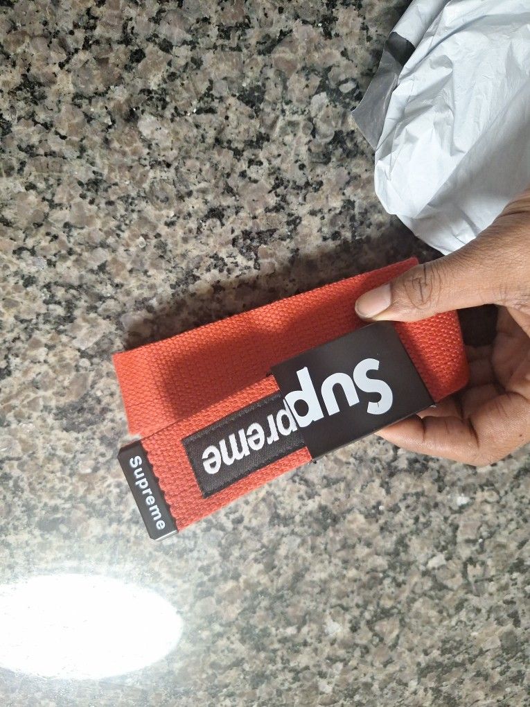 Red Supreme Belt Still New 100