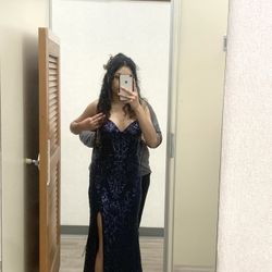 Navy Blue Prom Dress