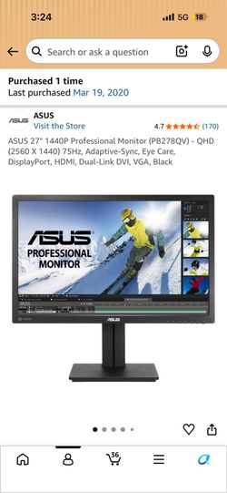 ASUS 27” ProArt QHD Monitor