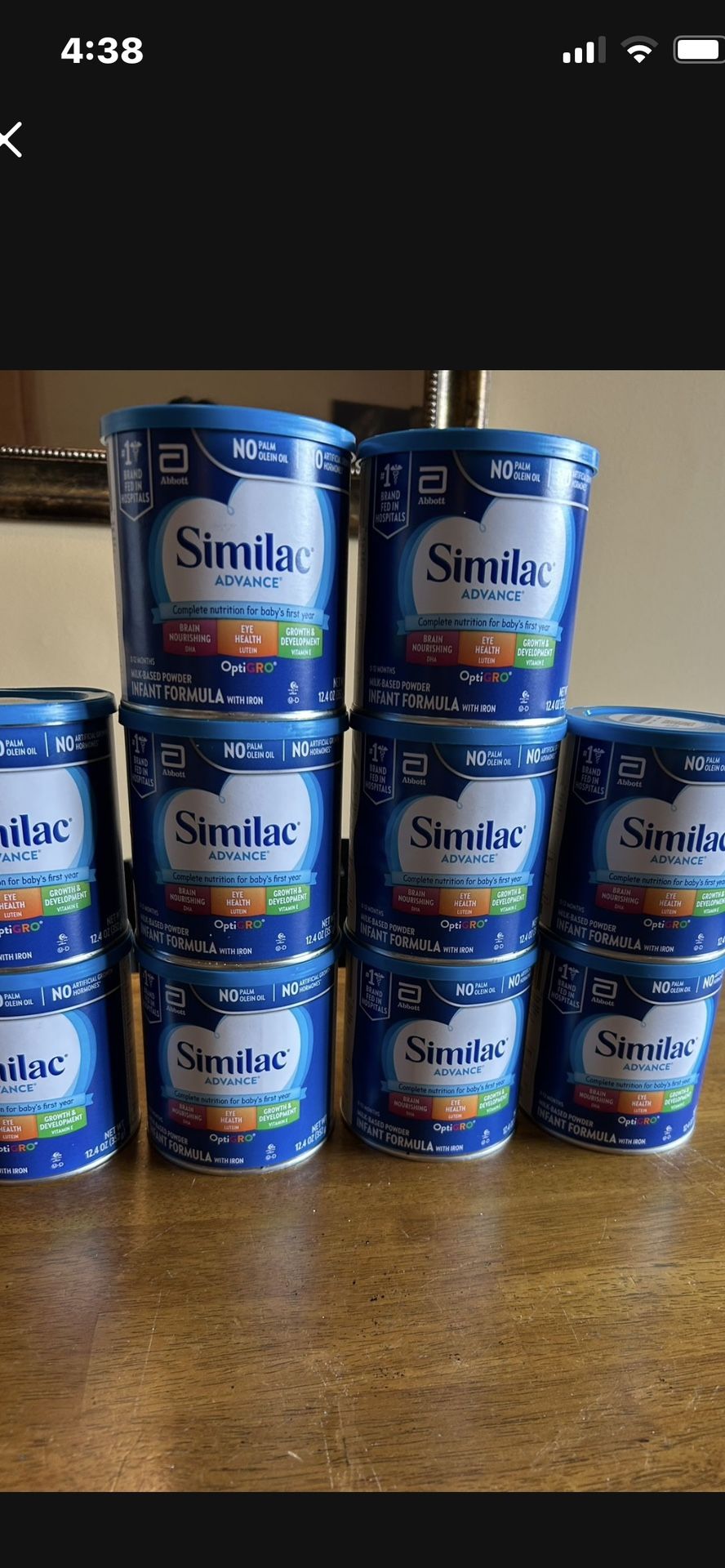 10 Cans Similac Advance Powered Baby Formula