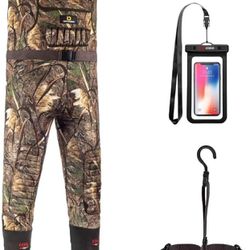 DRYCODE Chest Waders for Men, Neoprene Fishing Waders with 600G Boots, Waterproof Insulated Camo Duck Hunting Waders
