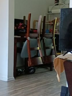 Table and four chairs