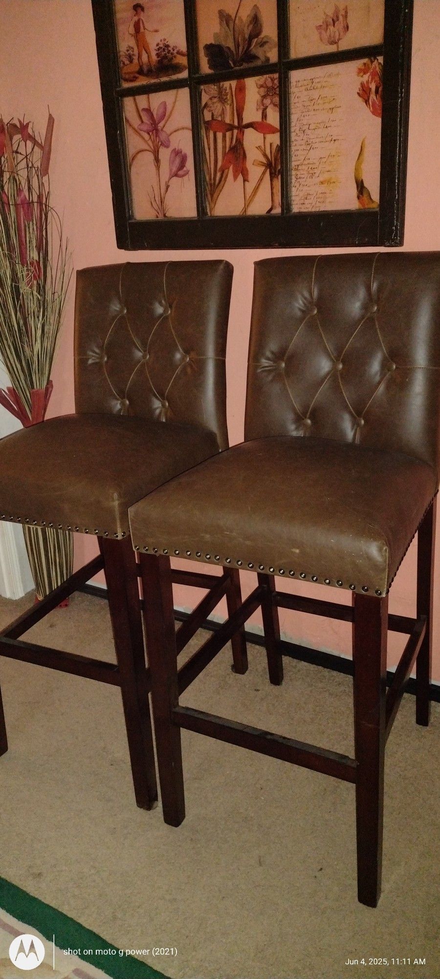 Safavieh 44" Tall, Square Barstools - 2