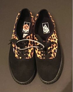 Vans Authentic Creeper Leopard/Black Low Top Shoes - Men 12 / Women 13.5 - NEW