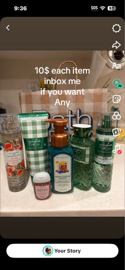 Bath and body works body wash spray and lotion