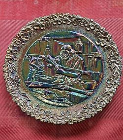 Fenton Amethyst Carnival Glass "The Gunsmith"