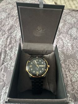 Bulova Black and Gold Watch