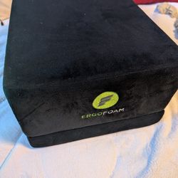 ErgoFoam XL Computer Desk Foot Rest - Black 