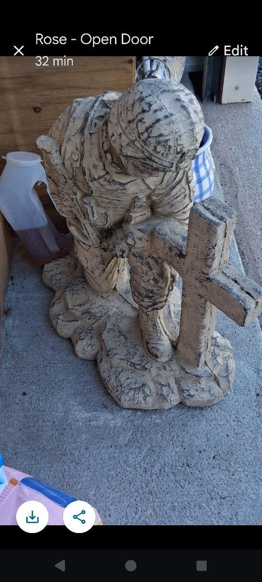Heavy Cement Memorial.  Been In Storage. Price Each. New.
