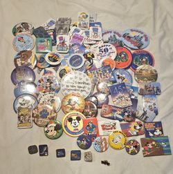 Disney Pinback Button Lot Qty 80