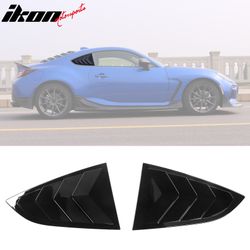 Fits 2022-2026 Toyota GR86/Subaru BRZ IKON 2PCS Side Window Louvers ABS Gloss Black