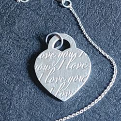 Tiffany & Co “I Love You” Necklace 