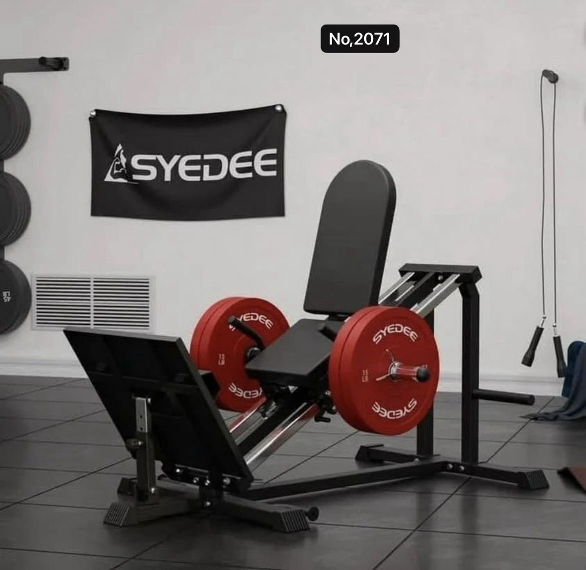 New in the box   Leg Press Machine, Compact Leg Sled with Band Pegs & Calf Block, 900 Lbs Weight Capacity, Squat Machine for Quads, Calves & Hamstring