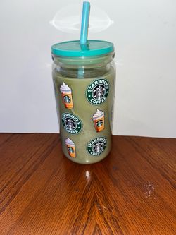 Plastic Cup with Lid and Straw