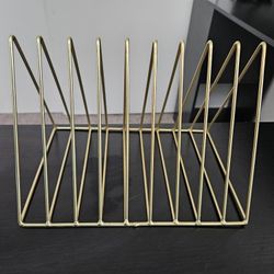 Gold Office Paper And Folder Organizer 