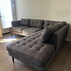 Modern Brown L-Shaped Sectional **Free delivery 🚚 **
