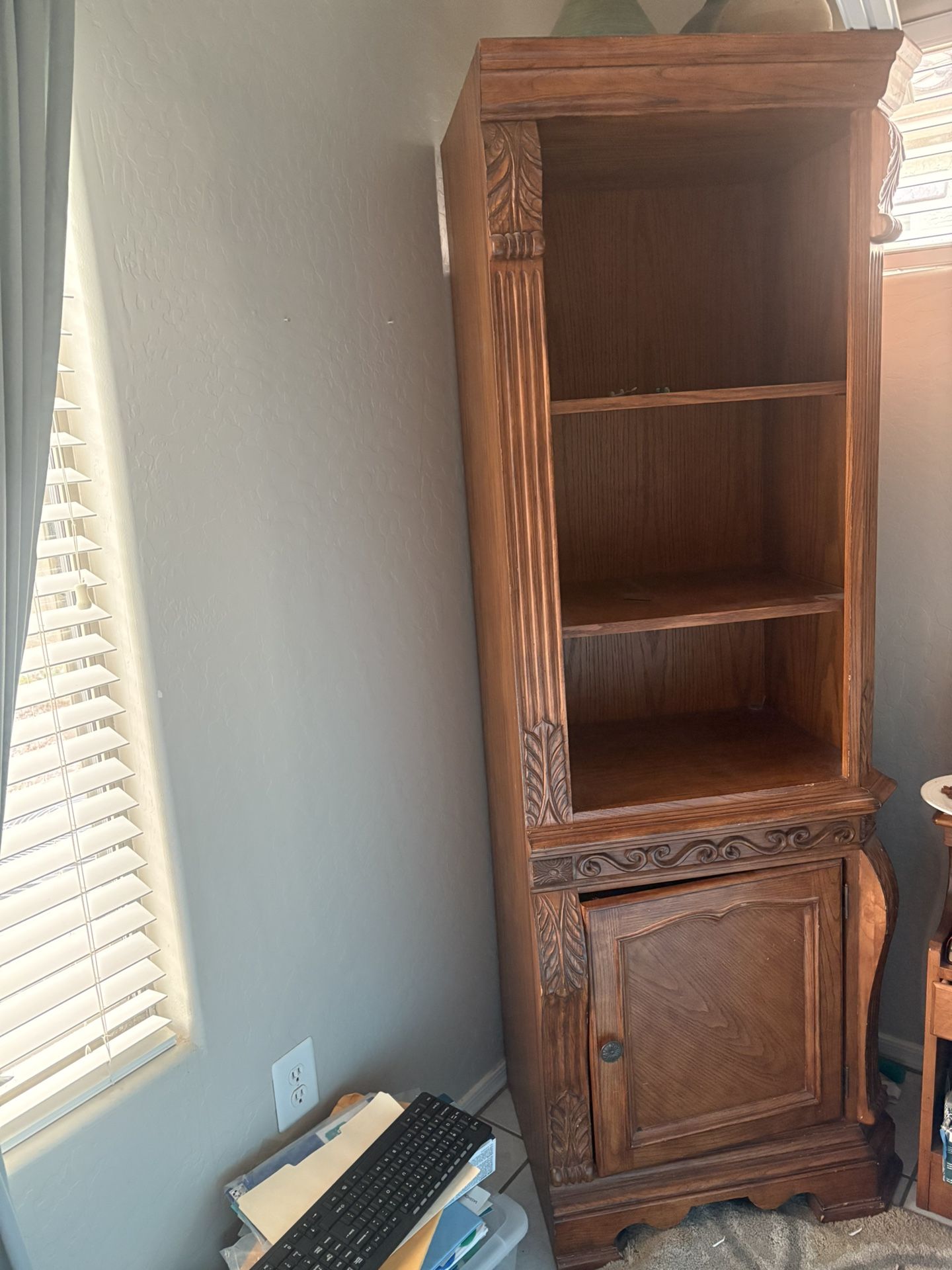 (2) Bookshelves/cabinets Solid Wood