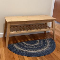 Small Wooden Shoe Bench 