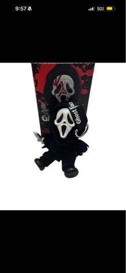 CLASSIC - Culturefly Ghost Face Mystery Vynal Plush Bag Clip RARE SOLD OUT