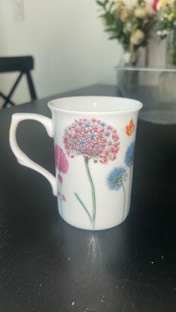 Stechcol Floral Bone China Mugs — Set of 3 — Brand New