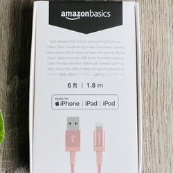 Brand New MFI CERTIFIED AmazonBasics USB-A to Lightning Charging Cable