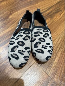 Leopard Stretch Knit Almond Toe Torrid Slip-On Loafers Size 11w