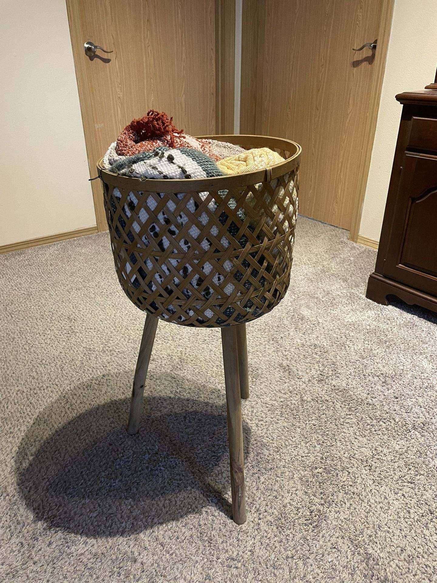 Wicker Tripod Basket