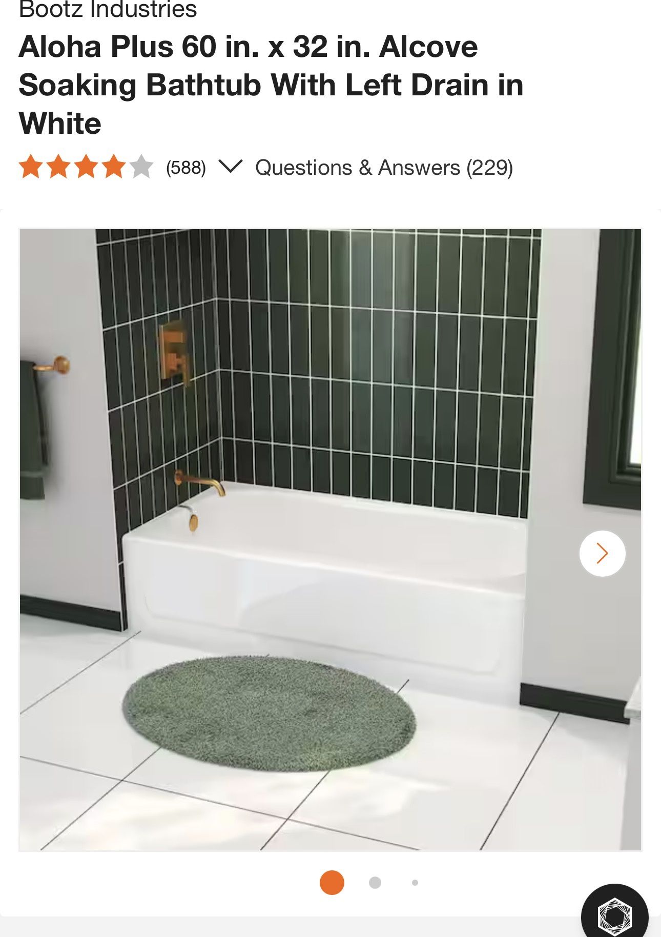 Aloha Plus 60 in. x 32 in. Alcove Soaking Bathtub With Left Drain in White