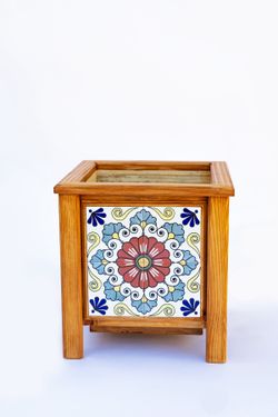 Vibrant Talavera Cedar Planter/Box