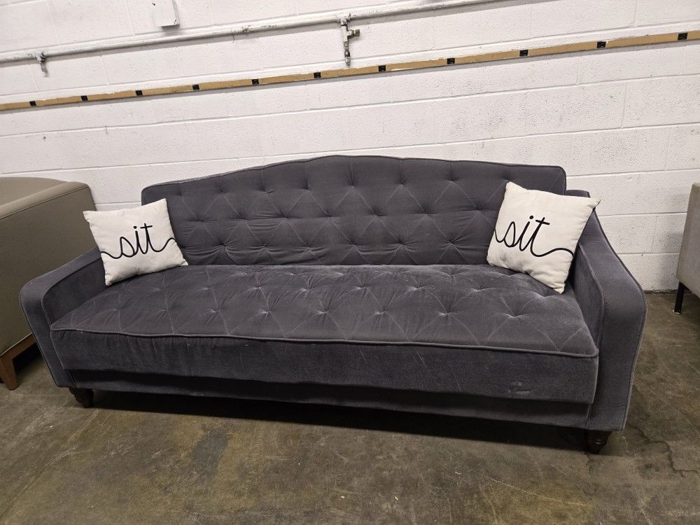 *Same Day Delivery Available!*
Grey Velvet Click Clack Sofa