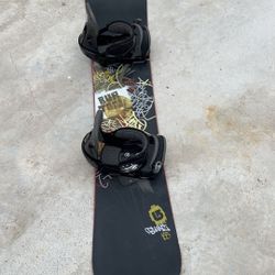 Burton 155cm Snowboard With Burton Bindings