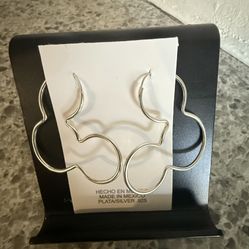 Women's .925 Silver Hoop Earrings – Mickey Mouse Style