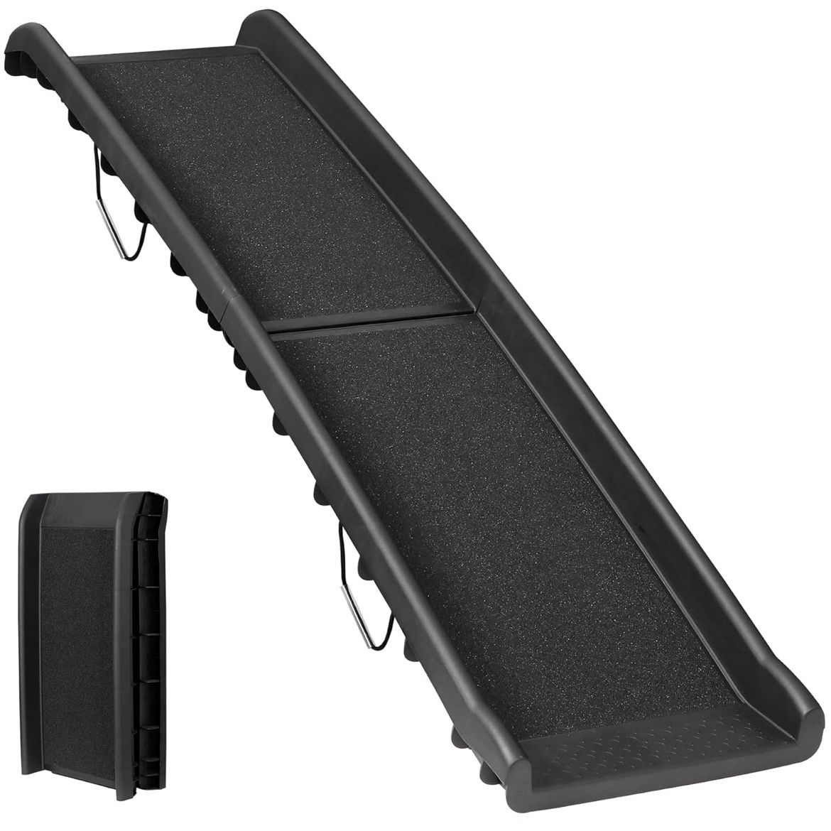 Portable Folding Dog Ramps for SUV, Truck, Car Ramp Stairs Step Ladder for Pet, Non-Slip Pet Ramp with Raised Siderails