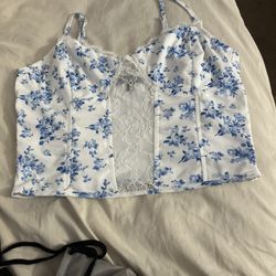 Lulus Flower Tank Top Large 